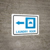 Laundry Room Left Arrow with Icon Landscape - Wall Sign Laundry Room Left Arrow with Icon Landscape - Wall Sign