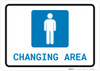 Mens Changing Area with Icon Landscape - Wall Sign