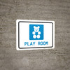 Play Room with Icon Landscape - Wall Sign Play Room with Icon Landscape - Wall Sign