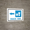 Snack Bar Left Arrow with Icon Landscape - Wall Sign Snack Bar Left Arrow with Icon Landscape - Wall Sign