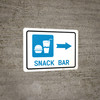 Snack Bar Right Arrow with Icon Landscape - Wall Sign Snack Bar Right Arrow with Icon Landscape - Wall Sign