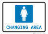 Womens Changing Area with Icon Landscape - Wall Sign