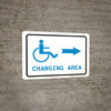 ADA Accessible Changing Area Right Arrow with Icon Landscape v2 - Wall Sign ADA Accessible Changing Area Right Arrow with Icon Landscape v2 - Wall Sign