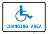 ADA Accessible Changing Area with Icon Landscape v2 - Wall Sign ADA Accessible Changing Area with Icon Landscape v2 - Wall Sign