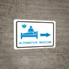 Alternative Medicine Right Arrow with Icon Landscape v2 - Wall Sign