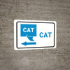 CAT Left Arrow with Icon Landscape v2 - Wall Sign