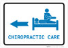 Chiropractic Care Left Arrow with Icon Landscape v2 - Wall Sign