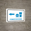 Concessions Left Arrow with Icon Landscape v2 - Wall Sign