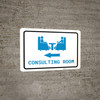 Consulting Room Left Arrow with Icon Landscape v2 - Wall Sign