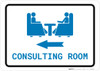 Consulting Room Left Arrow with Icon Landscape v2 - Wall Sign