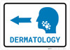 Dermatology Left Arrow with Icon Landscape v2 - Wall Sign
