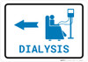 Dialysis Left Arrow with Icon Landscape v2 - Wall Sign Dialysis Left Arrow with Icon Landscape v2 - Wall Sign