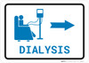 Dialysis Right Arrow with Icon Landscape v2 - Wall Sign