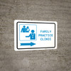 Family Practice Clinic Right Arrow with Icon Landscape v2 - Wall Sign
