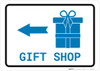 Gift Shop Left Arrow with Icon Landscape v2 - Wall Sign