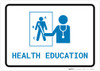Health Education with Icon Landscape v2 - Wall Sign