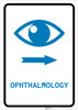 Ophthalmology Right Arrow with Icon Portrait v2 - Wall Sign