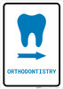 Orthodontistry Right Arrow with Icon Portrait v2 - Wall Sign