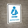 Outpatient Right Arrow with Icon Portrait v2 - Wall Sign