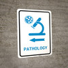 Pathology Left Arrow with Icon Portrait v2 - Wall Sign