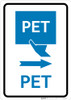 PET Right Arrow with Icon Portrait v2 - Wall Sign PET Right Arrow with Icon Portrait v2 - Wall Sign