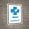 Pharmacy Left Arrow with Icon Portrait v2 - Wall Sign Pharmacy Left Arrow with Icon Portrait v2 - Wall Sign