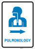 Pulmonology Right Arrow with Icon Portrait v2 - Wall Sign