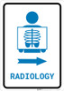 Radiology Right Arrow with Icon Portrait v2 - Wall Sign