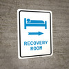 Recovery Room Right Arrow with Icon Portrait v2 - Wall Sign Recovery Room Right Arrow with Icon Portrait v2 - Wall Sign