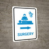 Surgery Right Arrow with Icon Portrait v2 - Wall Sign