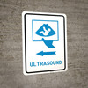 Ultrasound Left Arrow with Icon Portrait v2 - Wall Sign