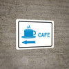Cafe Left Arrow with Icon Landscape v2 - Wall Sign