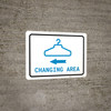 Changing Area Left Arrow with Icon Landscape v2 - Wall Sign