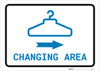 Changing Area Right Arrow with Icon Landscape v2 - Wall Sign