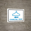 Changing Room Left Arrow with Icon Landscape v2 - Wall Sign Changing Room Left Arrow with Icon Landscape v2 - Wall Sign