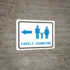 Family Changing Left Arrow with Icon Landscape v2 - Wall Sign