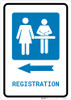 Registration Left Arrow with Icon Portrait v2 - Wall Sign Registration Left Arrow with Icon Portrait v2 - Wall Sign
