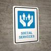 Social Services with Icon Portrait v2 - Wall Sign Social Services with Icon Portrait v2 - Wall Sign