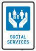Social Services with Icon Portrait v2 - Wall Sign Social Services with Icon Portrait v2 - Wall Sign