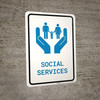 Social Services with Icon Portrait - Wall Sign Social Services with Icon Portrait - Wall Sign