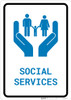 Social Services with Icon Portrait - Wall Sign Social Services with Icon Portrait - Wall Sign