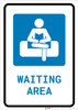 Waiting Area with Icon Portrait v2 - Wall Sign