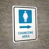Womens Changing Area Right Arrow with Icon Portrait v2 - Wall Sign