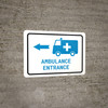 Ambulance Entrance Left Arrow with Icon Landscape v2 - Wall Sign Ambulance Entrance Left Arrow with Icon Landscape v2 - Wall Sign