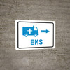 EMS Medical Van Right Arrow with Icon Landscape v2 - Wall Sign
