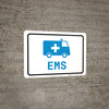 EMS Medical Van with Icon Landscape v2 - Wall Sign