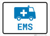 EMS Medical Van with Icon Landscape v2 - Wall Sign