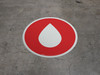 Blood Drop Colored - Floor Sign Blood Drop Colored - Floor Sign