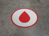 Blood Drop White - Floor Sign Blood Drop White - Floor Sign