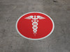 Caduceus Colored - Floor Sign Caduceus Colored - Floor Sign